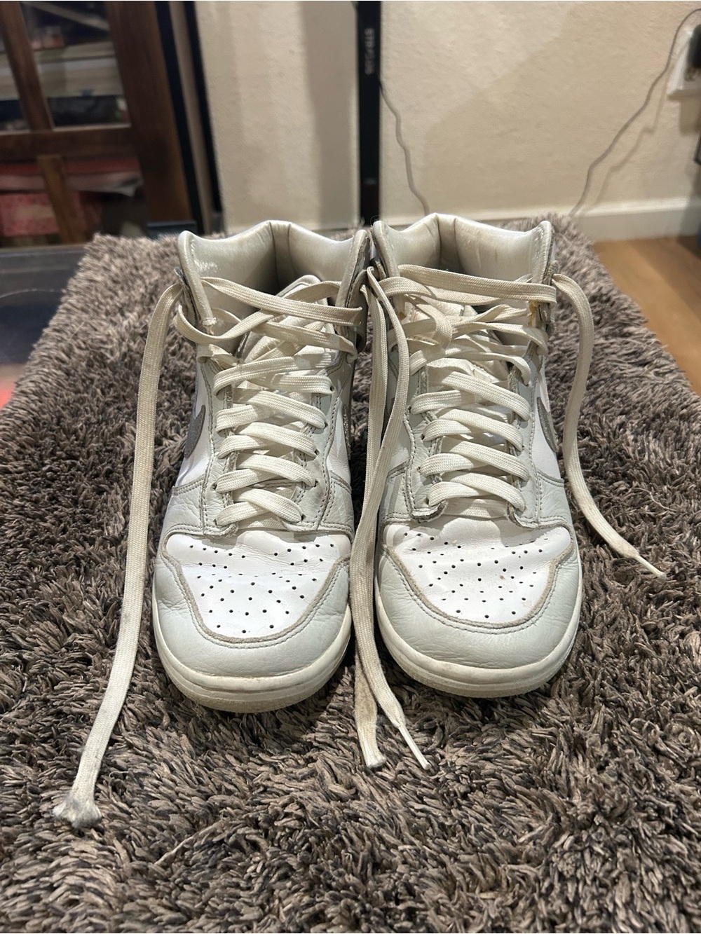 Nike Kids White High-Top Sneakers